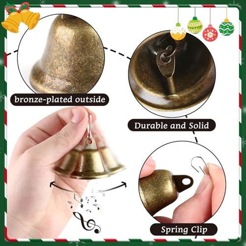 BigOtters-Craft-Bells-16PCS-Bronze-Jingle-Vintage-Bells-15-X-17-with-Spring-Hooks-Hanging-for-Wind-Chimes-Housebreaking-Making-Dog-Potty-Training-Doorbell-Wedding-Decor-DIY-Favor BigOtters Craft Bells 16PCS Bronze Jingle Vintage Bells 15 X 17 with Spring Hooks Hanging for Wind Chimes Housebreaking Making Dog Potty Training Doorbell Wedding Decor DIY Favor