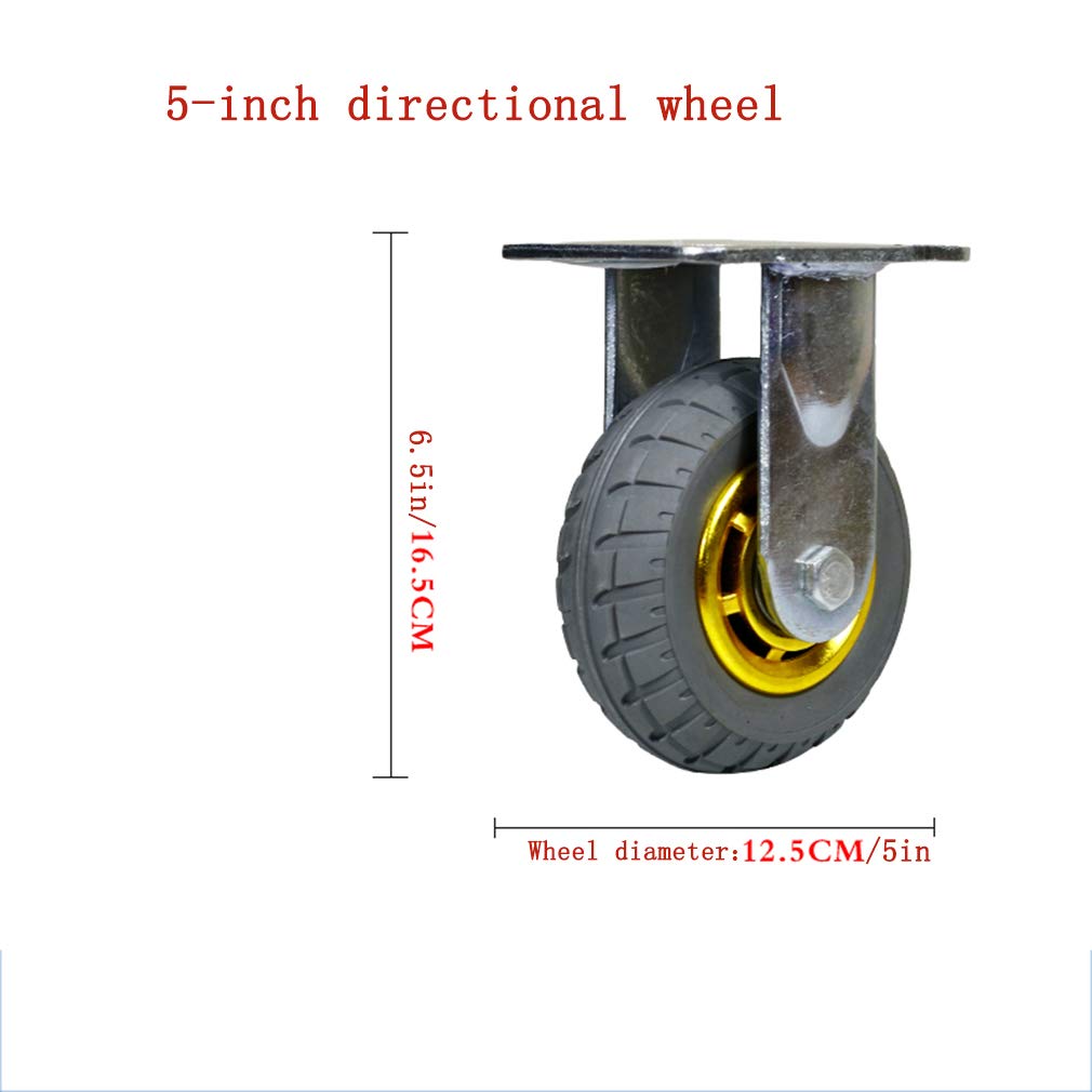 Rollen, 2 Stück, robuste Lenkrollen, 6 Zoll, Gummirollen, 4 Zoll, 5 Zoll, 8 Zoll, Möbelrollen, Mute-Wagen, Flachbett-LKW, Richtungsrad, Ersatzräder mit Schrauben