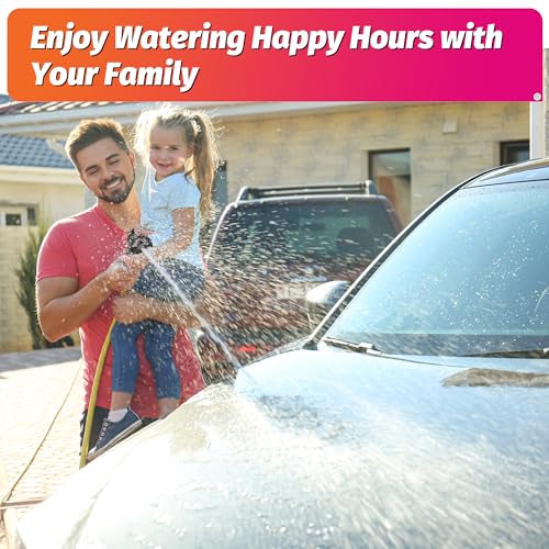 Image of AUTOMAN Garden Hose Nozzle -2 Pack, 100% Metal High Pressure Spray Nozzle, Labor-Saving Design, Heavy Duty Water Hose Nozzle for Garden Watering, Car Washing, Window Cleaning, Pets Bathing