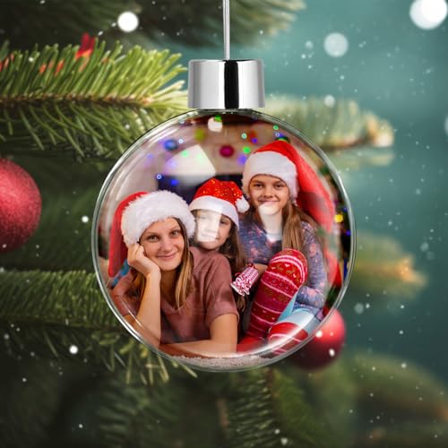 Personalisierte Weihnachtskugeln mit Foto, Weihnachtskugel...