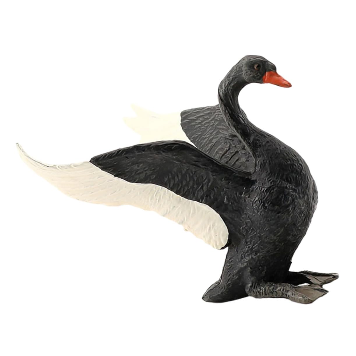 CabilockKidcraft Playset Black Swan Model Swan Bird Poultry Plastic Child Animal Figurine