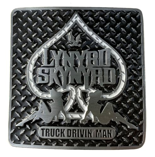 Boucle de ceinture Lynyrd Skynyrd groupe de hard rock et trucker girl carrée