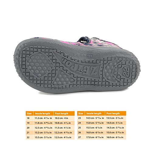 Marlena 1888 Floral Gray Pink Hook-and-Loop Toddler Girls' Natural Canvas Mary Jane Flat3