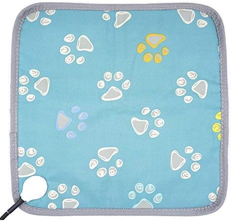 Dog Cat Electric Heating Pad Indoor, Pet Warming Mat for Dogs and Cats with Waterproof Fabric Chew Resistant Cord and Overheat Protection, Size: 17.7"x 17.7"