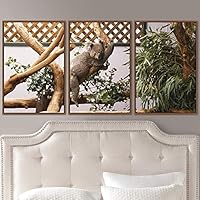 3 Piece Framed Canvas Wall Art Cuddle Up Rustic Urban Canvas Prints Home Artwork Decoration for Living Room,Bedroom - 16