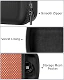 ProCase Przenośne etui podróżne do JBL Go 4 / Go 3 / Eco Ultra, wodoodporne pudełko z twardą obudową, torba do przechowywania z kieszenią z siatki i paskiem na nadgarstek