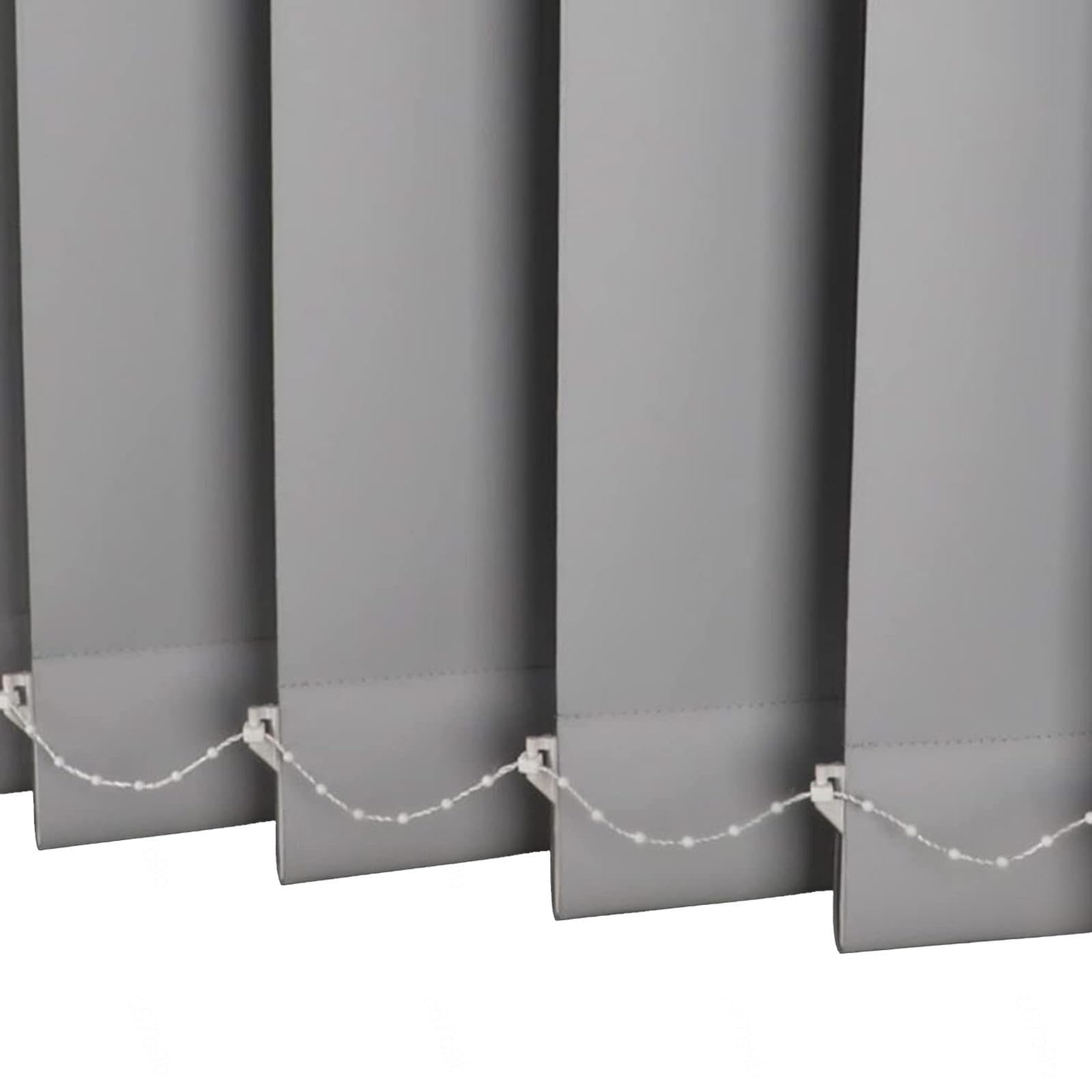 Pxzybd Vertical Slats Blinds Grey,Vertical Shades for Windows,Blackout/Thermal Insulated Vertical Venetian Blinds,Slat Fabric Curtains,for Living Room Terrace Bedroom Office,W×H-130x200cm/51x78.5in