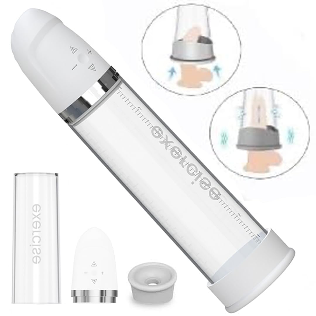 Sh! - Pompa per ingrandire il pene da uomo, 9 modalità di vibrazione, potenza multi-aspirazione, ricarica USB magnetica, pompa per ingrandire l'erezione, strumento di potenziamento maschile per una