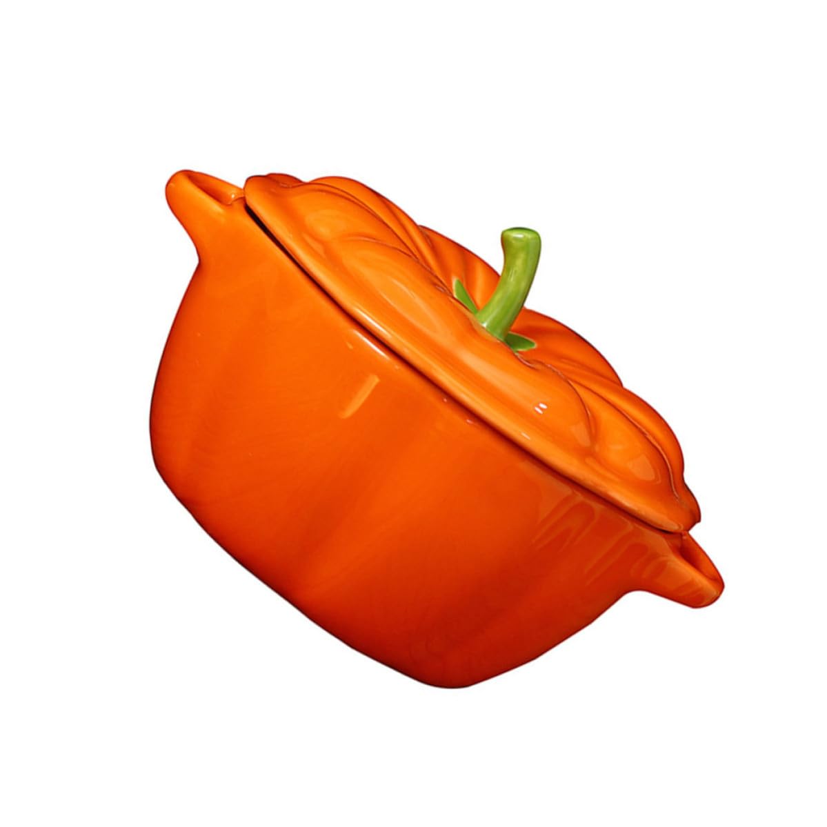 Bol en céramique de citrouille avec couvercle polyvalent