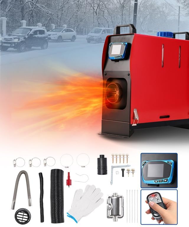 8KW 24V エアディーゼルヒーター オールインワン 急速加熱 パーキングヒーター LCD スイッチ付き トラック、ボート、車のト