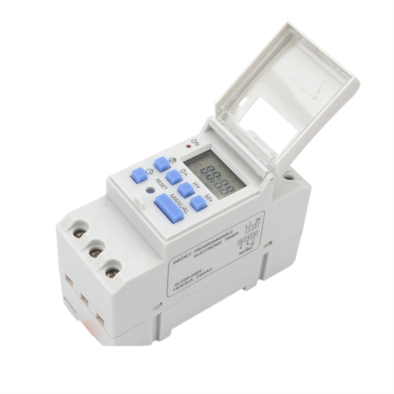 THC15A elektroniczny tygodniowy 7-dniowy programowalny cyfrowy przełącznik czasowy, sterowanie przekaźnikiem, szyna DIN tp8a16 (12 V)