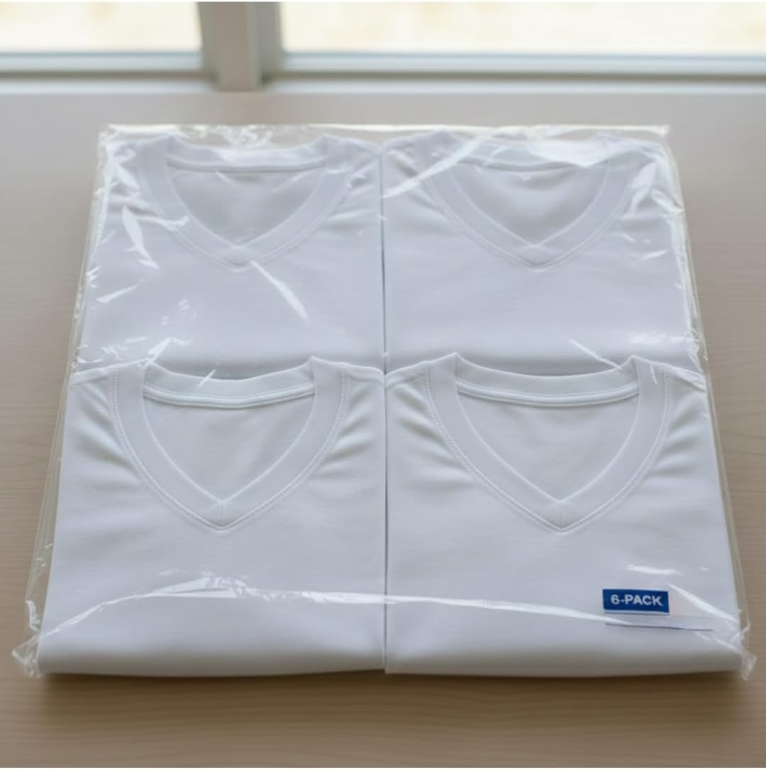 Men's Undershirts T-Shirt Pack, Moisture-Wicking, V-Neck Cotton Tees for Men,