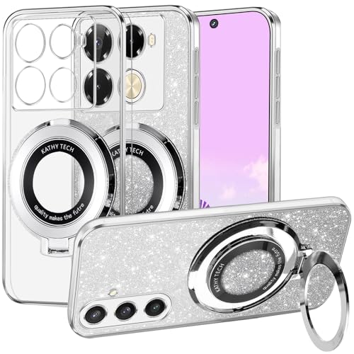 Coque Infinix Note 40 Pro 5G silicone transparent paillettes avec support