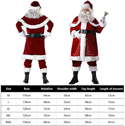 VERNASSA Costume di Natale da Babbo Natale adulto