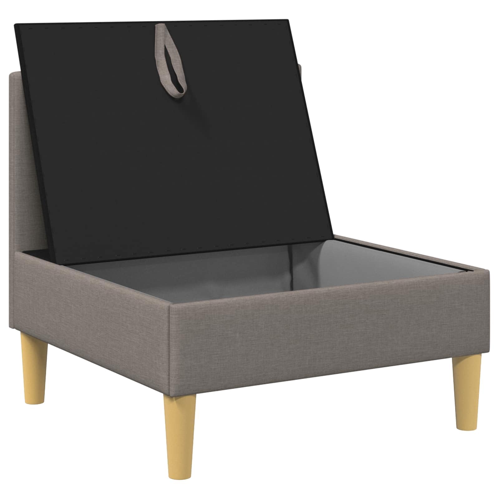 Sofa z miejscem do przechowywania, kwadratowa otomana z wyściółką z pianki i wytrzymałą ramą drewnianą, wszechstronne siedzisko z dużą półką, idealna do salonu, biura, pokoju gościnnego