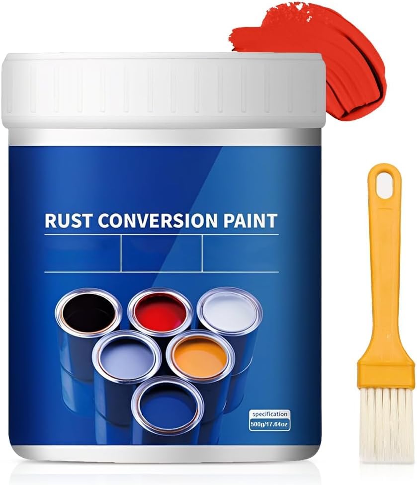 Weatherproof Rust Converter Paint for Metal, Water-Based Anti for Metal Protection, Rust Remover for Metals, Water-Based Metallic Paint for Automotive