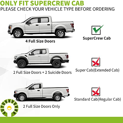 Estribos aluminio negro para Ford F150 Super Crew 2009-2014 miniatura 3
