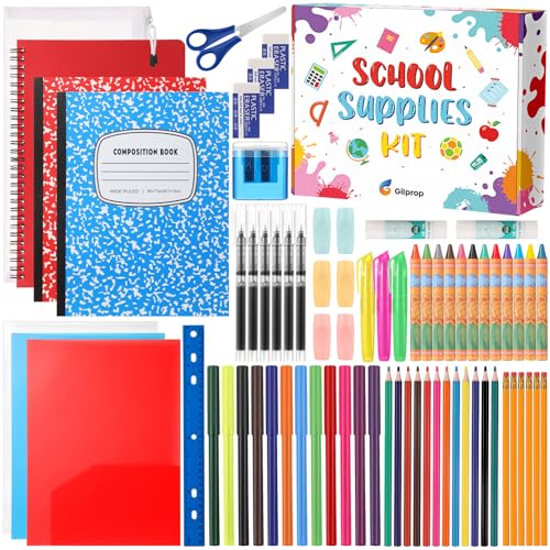 72 Pcs School Supplies Gift Box Set