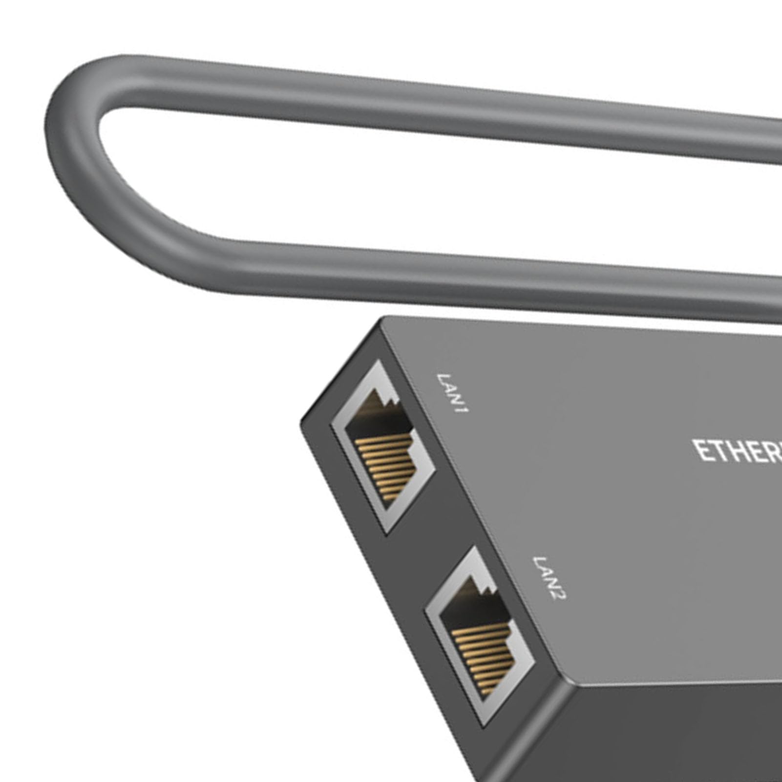 Generic Adattatore Ethernet Satellitare 2 Porte RJ45 Adattatore di Rete Cablata Ad Alta velocità per Dispositivi Compatibili di Seconda Generazione Attivati ​​Grigio