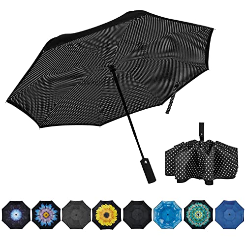 NOORNY Inverterat paraply, dubbelt lager, automatiskt vikbart, vindtätt, UV-skydd för regn,...