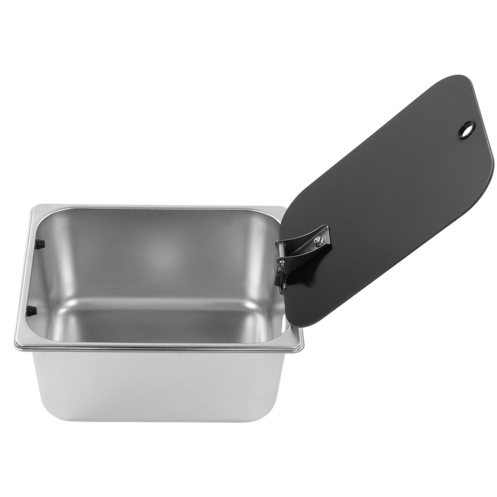 Drfeify Zlew Kuchenny do Samochodu Kempingowego, Zlewozmywak ze Stali Nierdzewnej 304 z pokrywą ze Szkła Hartowanego, Pojedyncza Komora 300 X 240 X 150 Mm, Odpływ 40 Mm, do Kuchni Kempingowej Van