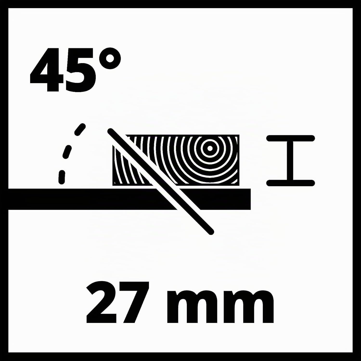 Die Einhell Tischkreissäge TC-TS 200 (800 W, 45 mm Schnitthöhe, Ø 200 mm Sägeblatt, Winkelanschlag, Sägeblattneigung, Schiebestock)