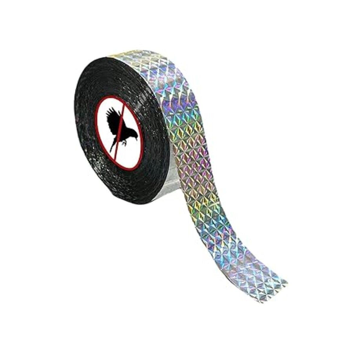 Bird Scare Tape, 328ft Double Sided Bird Repellent Holographic Flash Tape, Reflective Bird Control Tape to Scare Pigeon Woodpeckers Swallows Birds Away for Garden Orchard (2.4cmx100m) Pack of 1-image-9