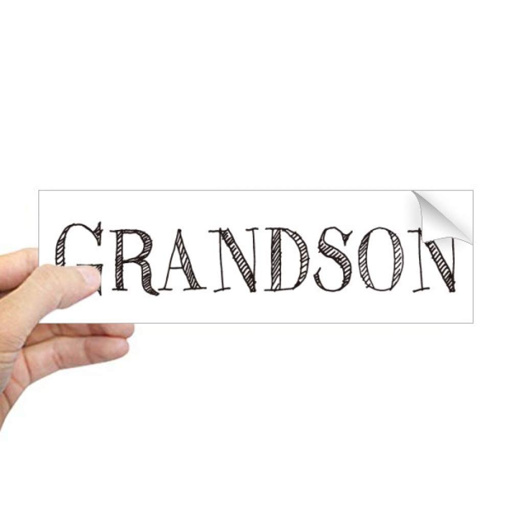 Autocollant rectangulaire Best Grandson ever pour salon