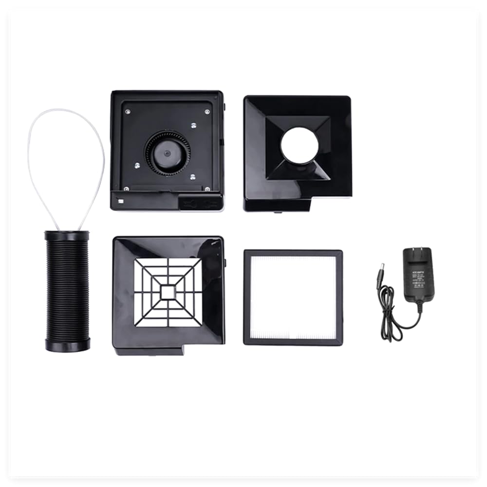 360° Ajustable Absorbedor de Humo Laser de Escritorio con Iluminación LED - Extractor de Humo para Soldadura Metálica, Filtro Anti-Humo para Gravadora Laser/Impresora 3D