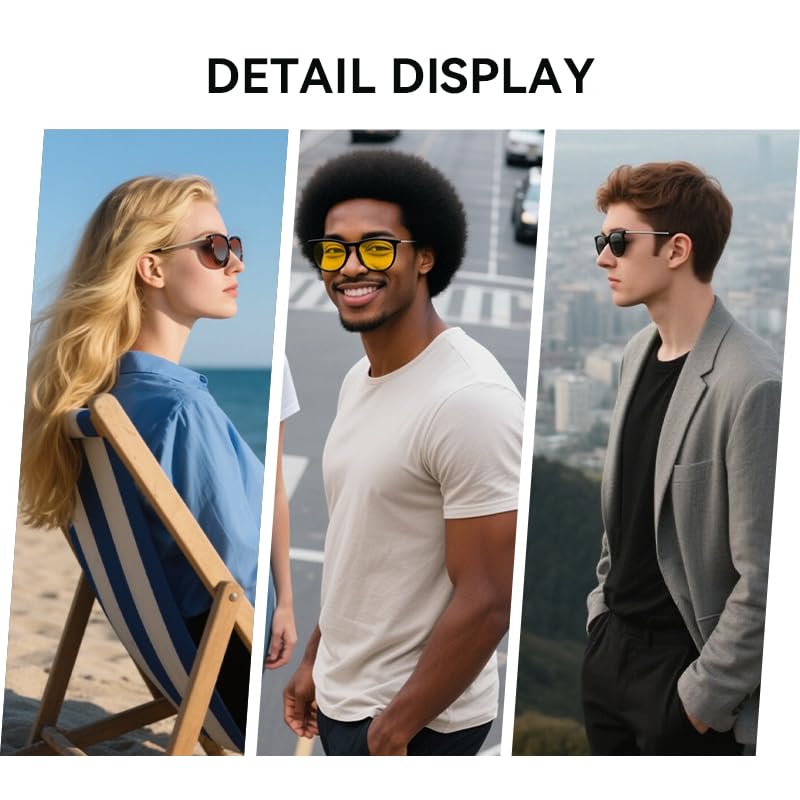 QIFP Polarized Sunglasses for Women Men - Trendy 2025 Vintage Classic Retro Round Mirrored Lens Designer Style3