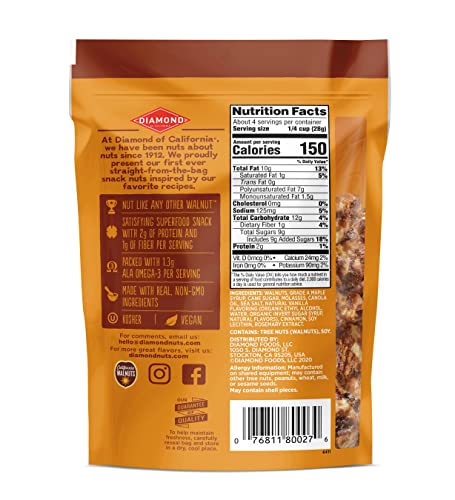 Image of Diamond of California Sweet Maple Snack Walnut 4 oz - 1unit (Pack of 2)