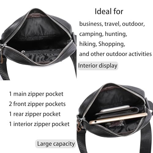 Genuine Leather Messenger Crossbody Shoulder Bag for Women Men Purse4