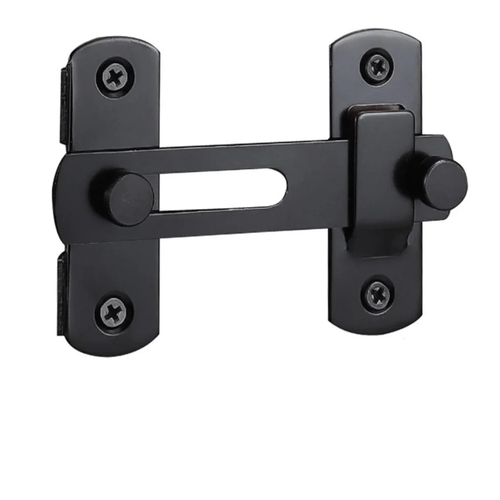 Stainless Steel 180-Degree Toggle Latch for Barn, Gate, Window, Closet - Black/Silvery