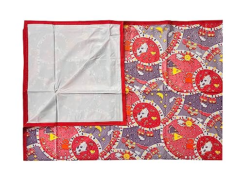 Image of EcoSoft Plastic Sheet,PVC Sheet for Kids,Rubber Sheet for Babies,Bed Wetting Protector(90 x 135 cm) (Pink Cow)