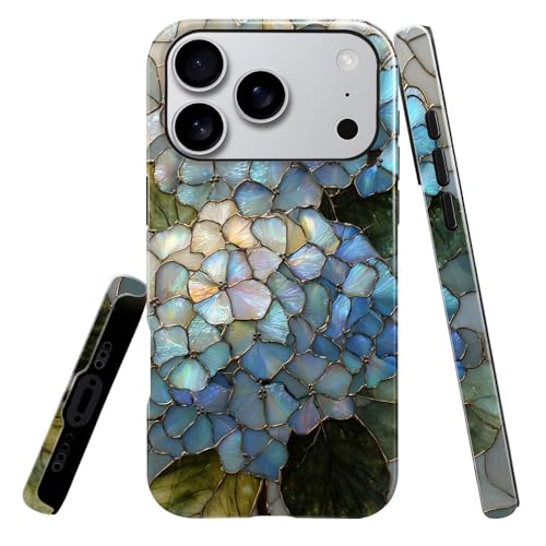 Coque iPhone 17 Pro antichoc protection complète en TPU brillant motif fleurs