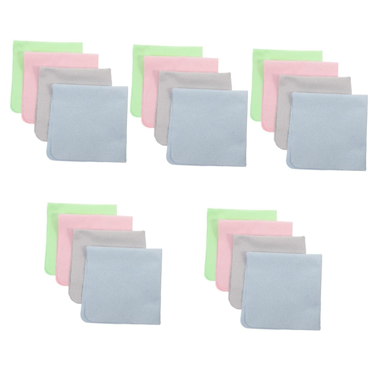 FRCOLOR 20pezzi Pz Panni Pulizia Occhiali Microfibra Panni Grandi Per Schermi Gioielli e Superfici Delicate Per Pulizia Elettronica e Occhiali