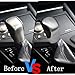 BLAKAYA Compatible with Lexus ES GS GX is NX RC RX 200t 300 350 3450h 450hL 350L ABS Black Leather Silver Chrome Automatic Gear Shift Knob Lever Replace