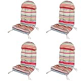 Mguio Adirondack Chair Cushions Set of 4, Rocking Chair Cushions High Back, Thickened Patio Chair pad for Indoor and Outdoor, 44''L x 19''W x 4''H