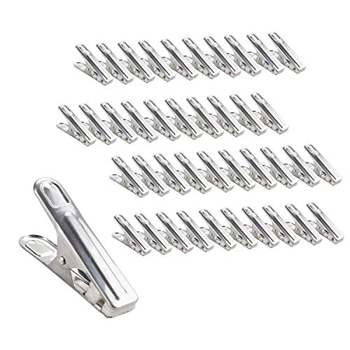 Eudoer - Pinzas para la ropa de acero inoxidable, resistentes a la rotura, 20 unidades, no se oxidan