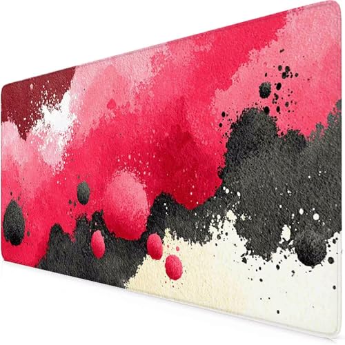 Tapis de souris rose XXL 800x400mm paysage de bureau en caoutchouc antidérapant