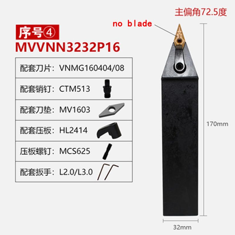 Portaherramientas para torno CNC MVVNN2525M16 miniatura 5