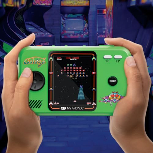 Image of My Arcade Galaga Pocket Player Bundle: Officially Licensed, Portable Gaming Console, Travel Case, Screen Protector Included