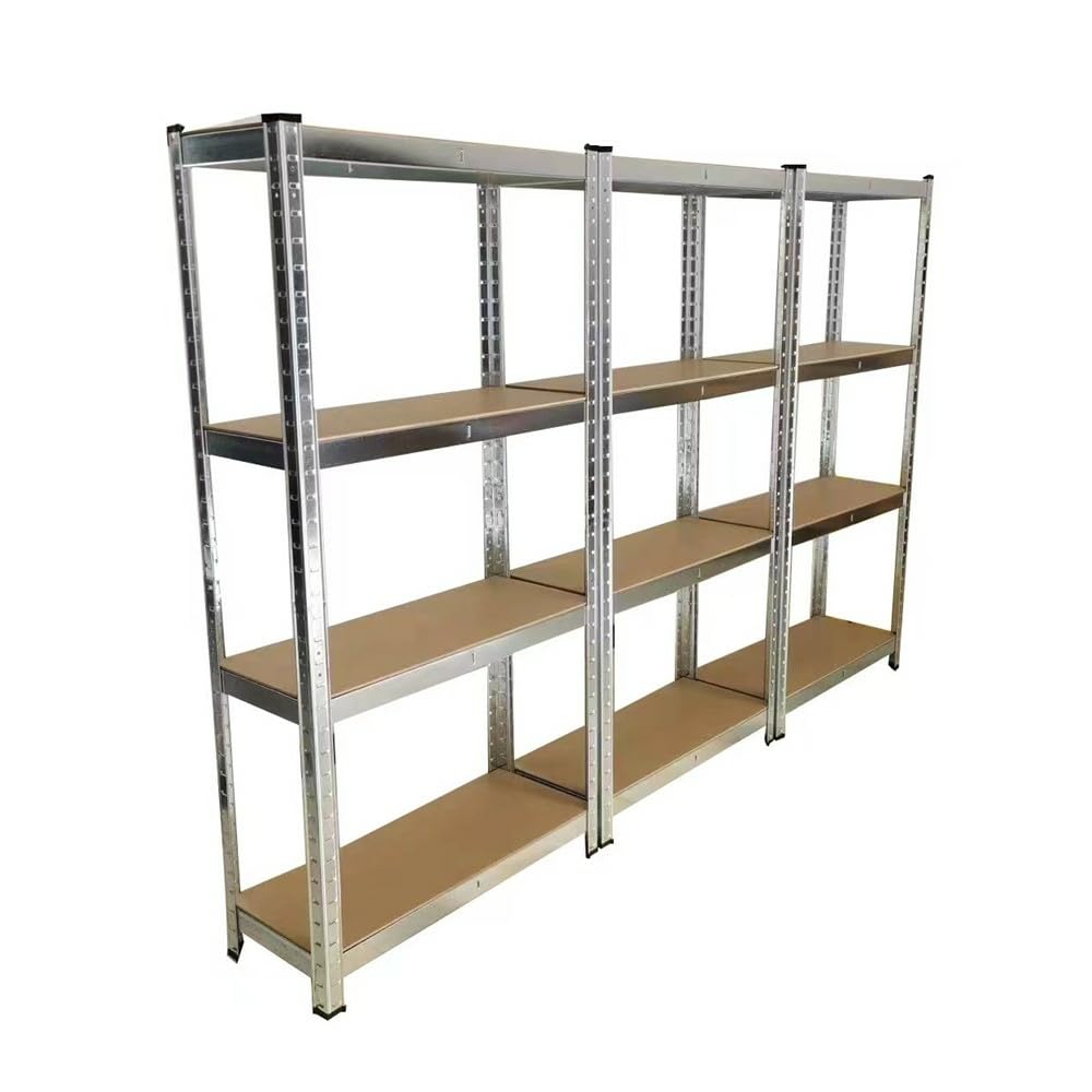Triple Estanterías de almacenamiento Cargas Pesadas - 210 x 150 cm - 960 kg - Estanterías de garaje modulables, 4 Niveles, 12 Estantes