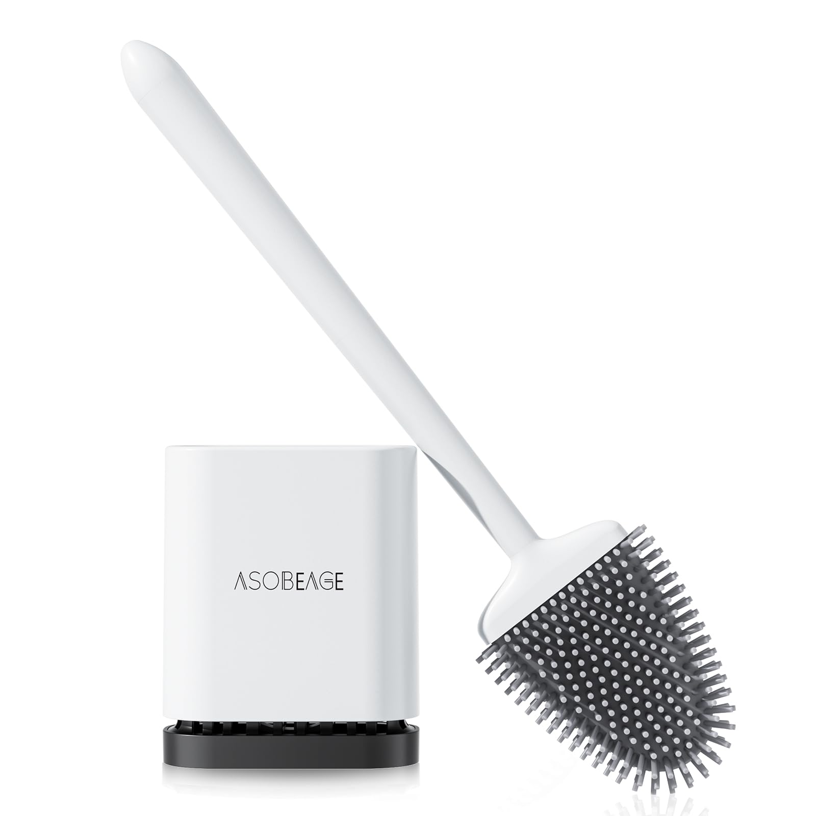 Toilet Brush, Toilet Brush and Container, Toilet Brushes for Bathroom with Quick-Drying Holder Set