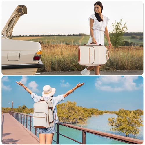 Image of Travel Laptops Backpack for Women,Large Carry On Luggage for Airplanes Weekender Bags for Personal Items,Airline Approved TSA Overnight Bags with 4 Packing Cubes