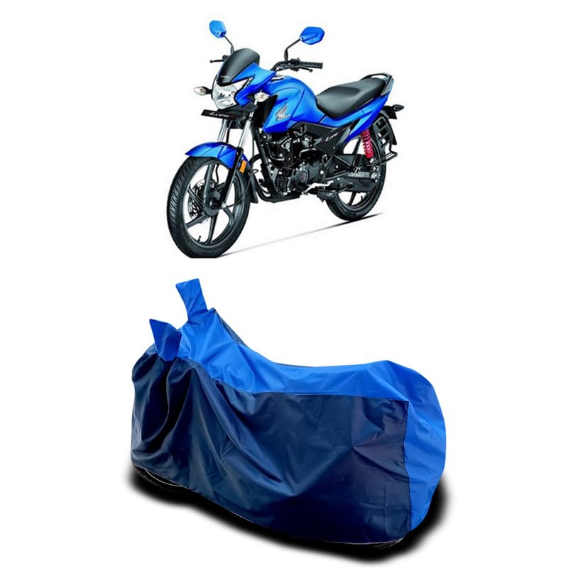 Image of DUFFEL-Two Wheeler Bike Body Cover Compatible for Livo Bs6 Heat Protectio /UV-Rays /Birds Dropping /DustProof /Waterproof All Variants [Nevay Blue]