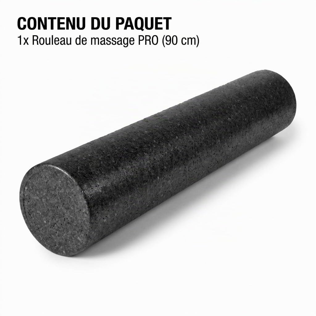Oliver Faszienrolle PRO - Relaxation musculaire & récupération - Design antidérapant - Polyvalente pour fitness yoga pilates - Massage des fascias et entraînement - 90 cm