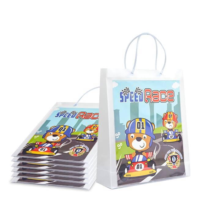 ARTEK Premium Speed Race Kids Gift Bags - (Pack of 10) | Eco-Friendly Polypropylene Return Gift Bags | Sturdy Handle, Non-Tearable & Waterproof Ideal for Return Gifts - 13 X 3.5 X 11 Inch (B0CVSFDSM5) Amazon Price History, Amazon Price Tracker