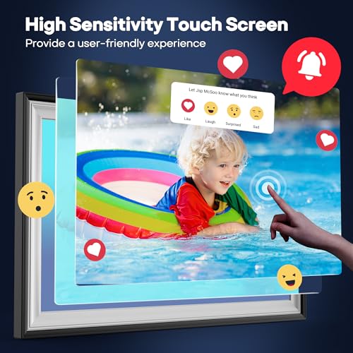 undefined BIGASUO Digital Picture Frame Frameo 15.6" WiFi Electronic Photo Frames Large with 64GB Memory 1920x1080 IPS FHD Touch Screen Share Moments Instantly Anywhere Photo Gifts for Parents and Grandparents の商品画像 3