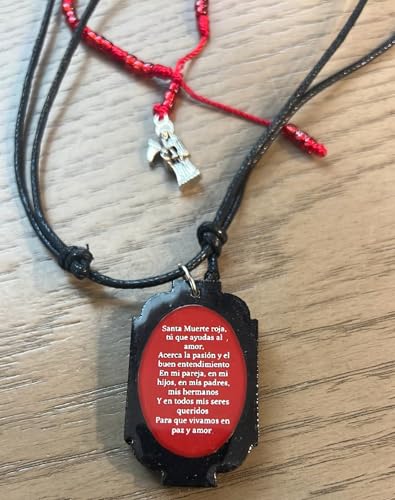 Santa Muerte scapular and matching bracelet.3